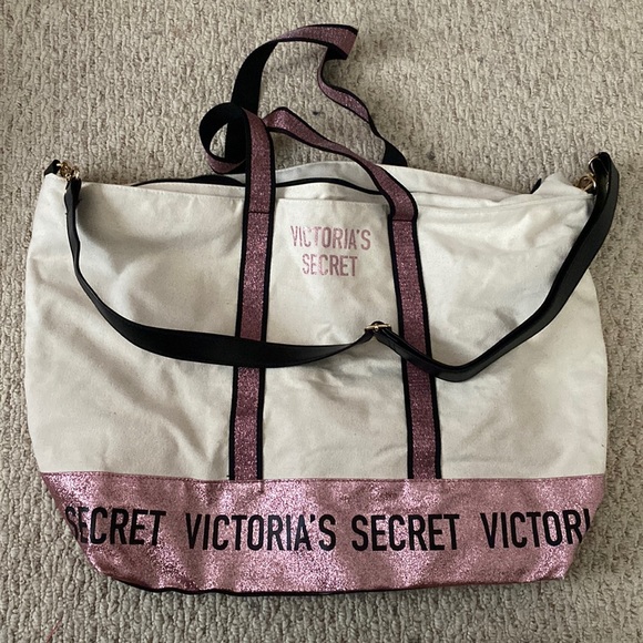 Victoria's Secret Handbags - Huge Victoria Secret tote bag. Included cross body strap.